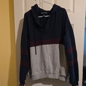 Pierre Cardin Blue and Gray Sweatshirt Hoodie